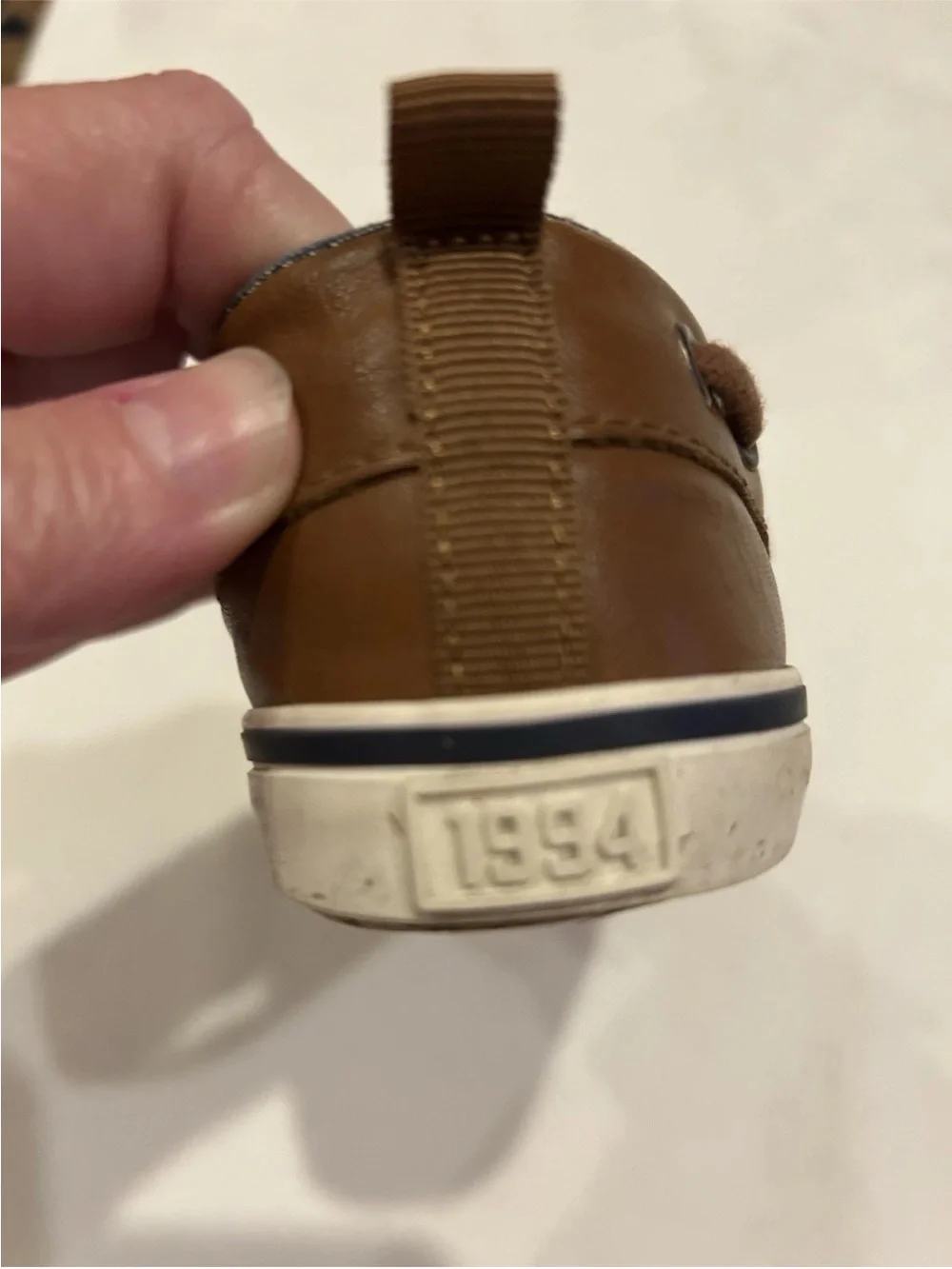 Kids Brown Faux-Leather Dress Boat Shoes